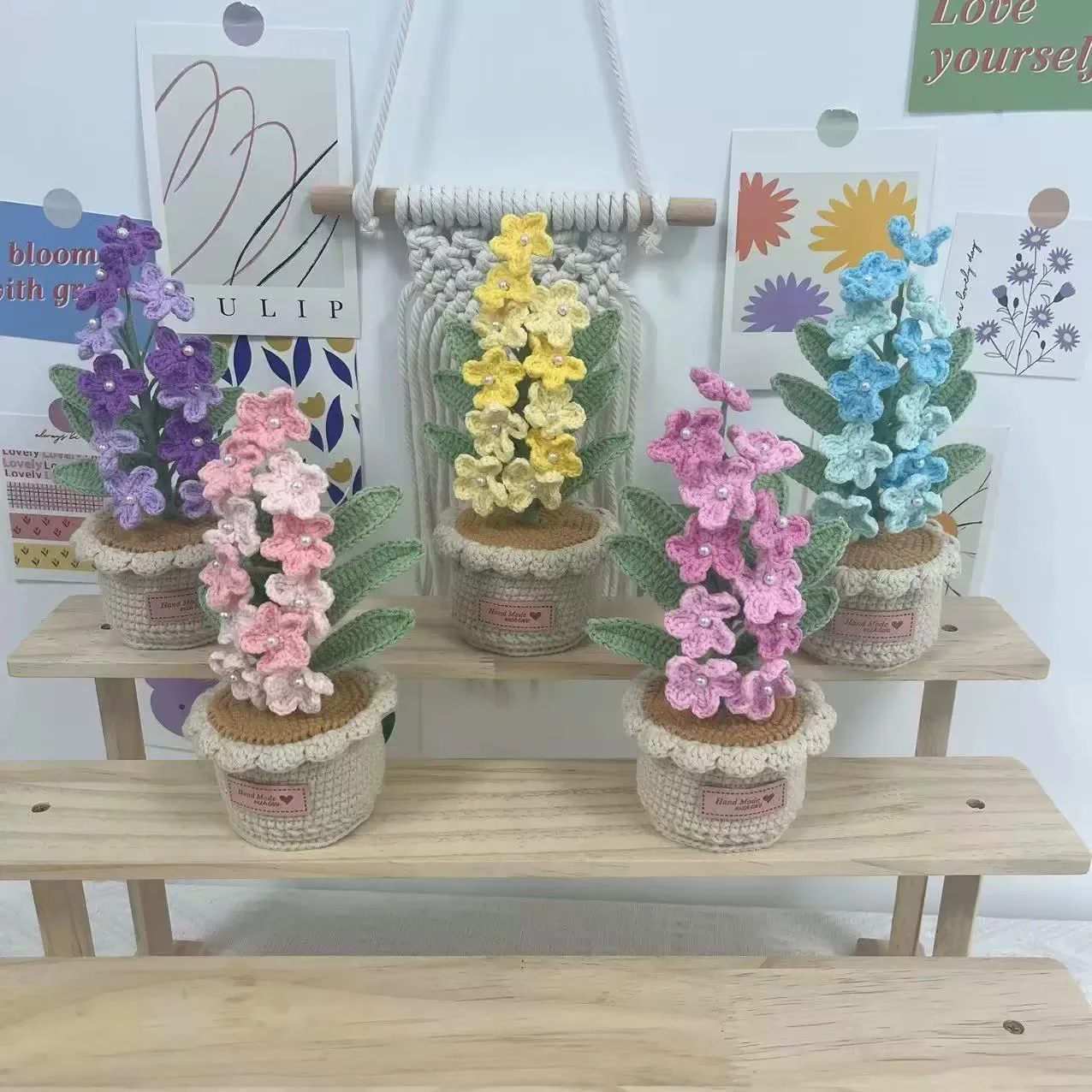 

Handmade Crocheted Wool Bouquet High-End Potted Sunflower Potted Home Decoration Wedding Decoration Hotel Supplies Holiday Gift