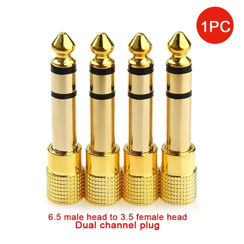 1PC Speaker Connector 6.35mm Male to 3.5mm Female Audio Connector 3.5 Jack Aux Cable for Speaker Guitar Jack