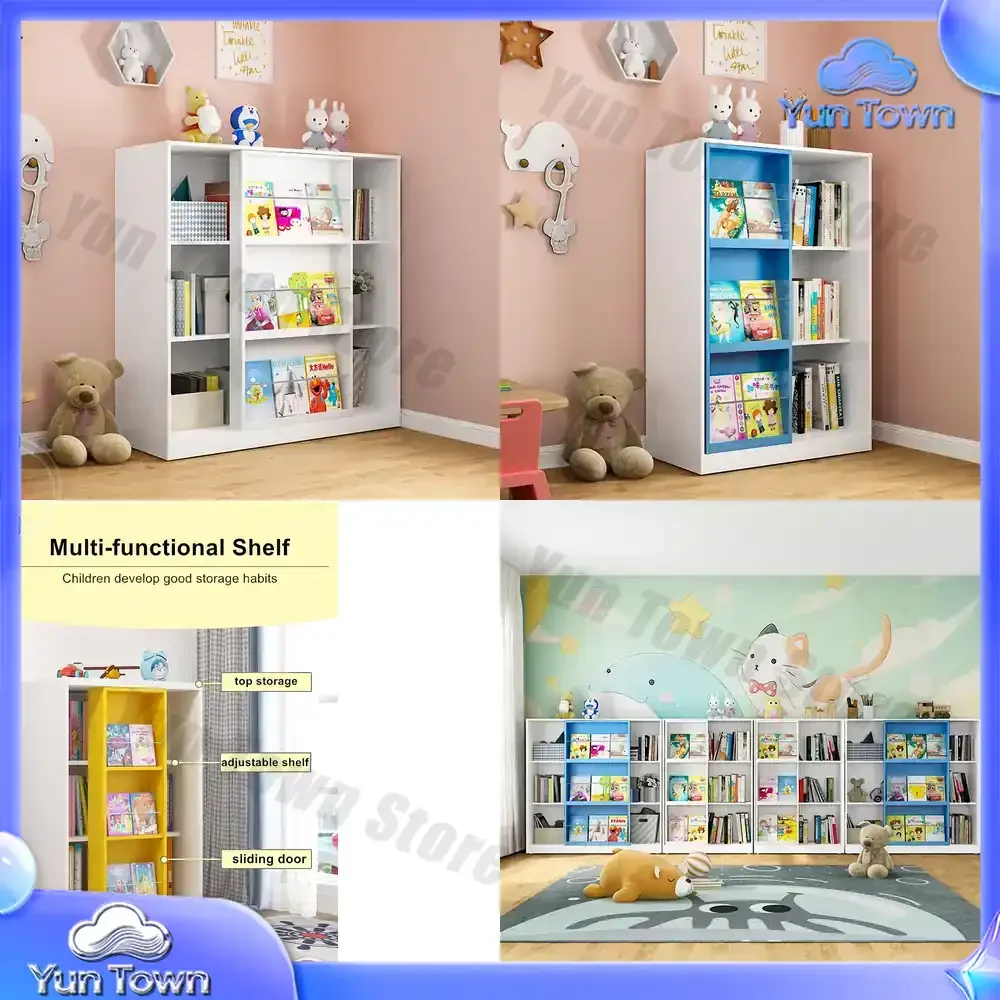 Toy Storage Shelf Kids Book Rack Bookshelf Bookcases Toys Storage Holders Children Cabinet