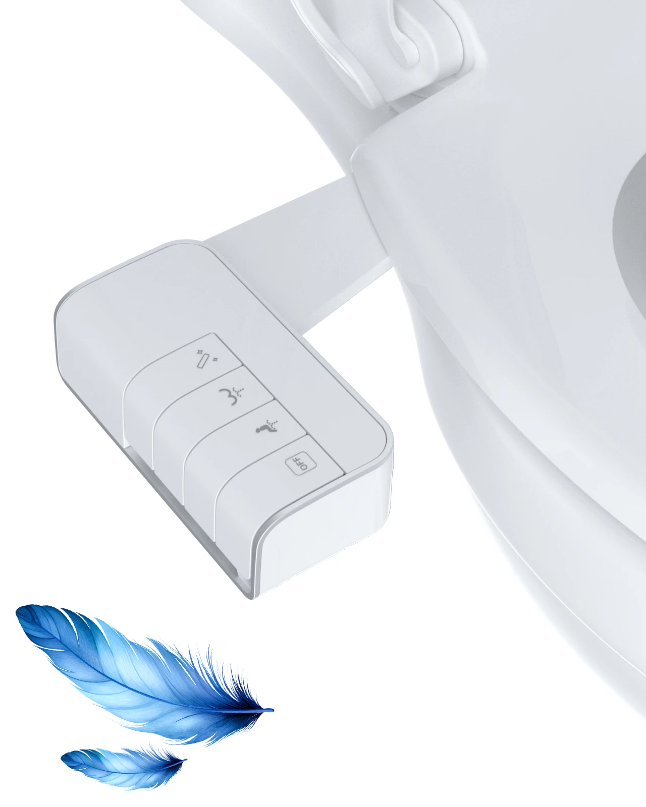 Bidet Attachment for Toilet, Non-Electric Dual Nozzle for Frontal & Rear Wash, Adjustable Water Pressure Control