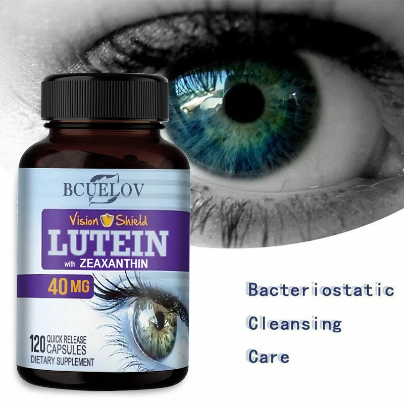 Cápsulas de Lutein para ojos, extracto de zeaxantina y arándano, soporta la tensión ocular, ojo seco y visión, mezcla de Lutein para la salud