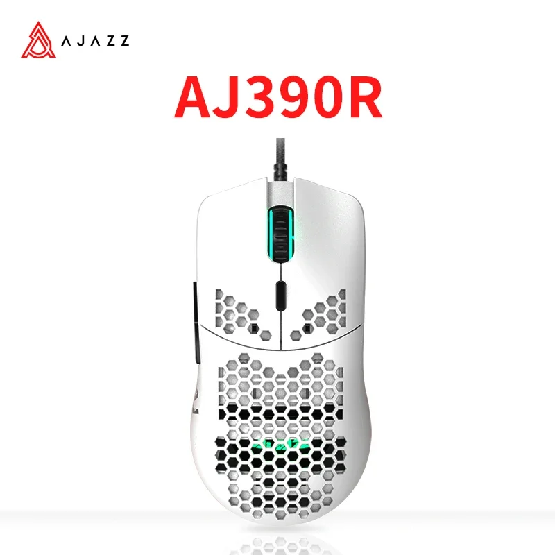 AJAZZ-Mouse Programável para Jogos, USB Com Fio, RGB, 16000 DPI, Ultraleve, Honeycomb, Computador, PC, Laptop, AJ390