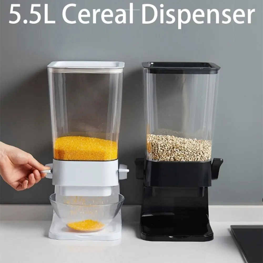 5.5L Cereal Dispenser Moisture Sealed Proof Large Capacity Food Storage Containers Multifunctional Pantry Dry