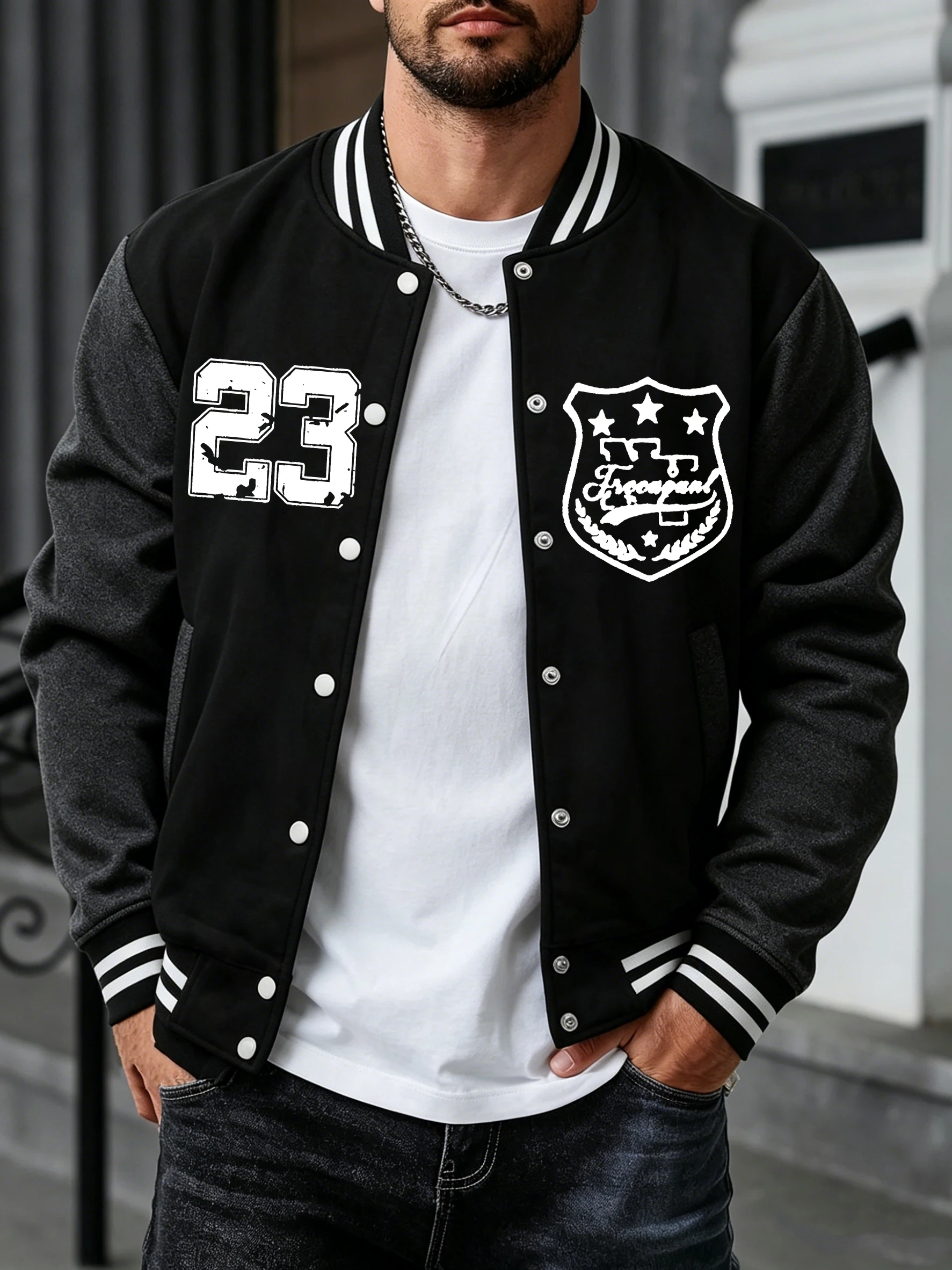 New York Number 23 Prints 2 Colors Street Jackets Male Soft Button Baseball Jersey Sports Hip Hop Menswear Autumn Winter Clothes
