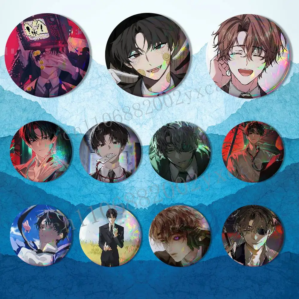 Baek Saheon Kim Soleum GDCG Creative Round Badge Button Pin Bag Decor Fans Collection Friends Gift Brooch
