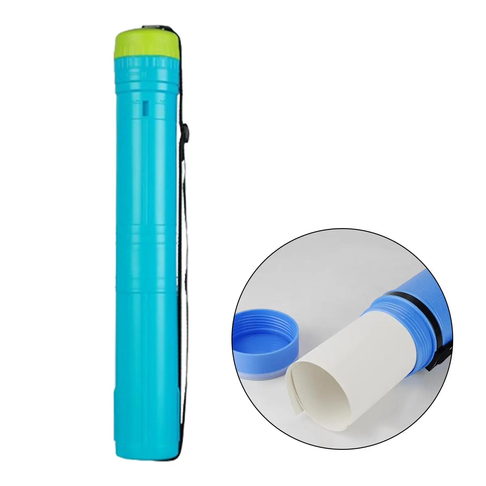 Expandable Poster Tube with Shoulder Strap for Blueprints Draftings Sketches