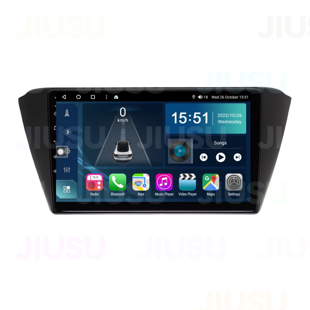 

Android 12, автомобильный радиоприемник с сенсорным экраном, GPS-навигация, DVD-плеер, стерео мультимедийная аудиосистема для Skoda Fabia Rapid 2015-2018