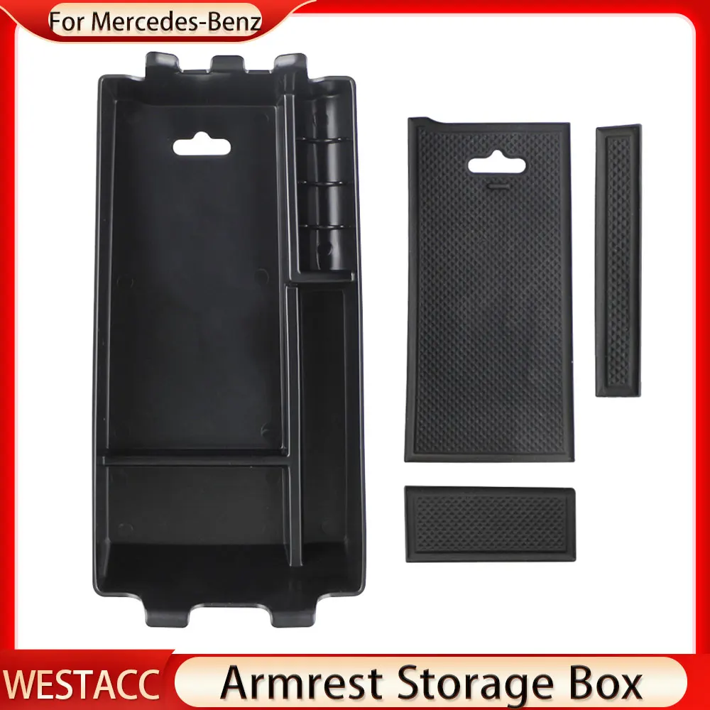 Car Center Armrest Storage Box for Mercedes Benz E Class W213 E200 300 2016 - 2019 CLS 2018 2019 Container Accessories