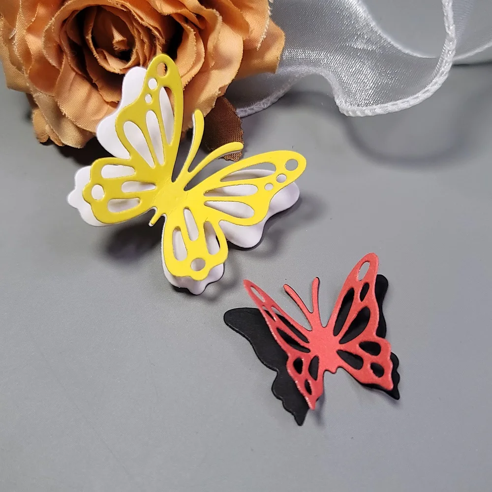 4pcs Butterfly Metal Cutting Die Scrapbook Seal DIY Manual Die Decorative Album Production Tool Carbon Steel Material