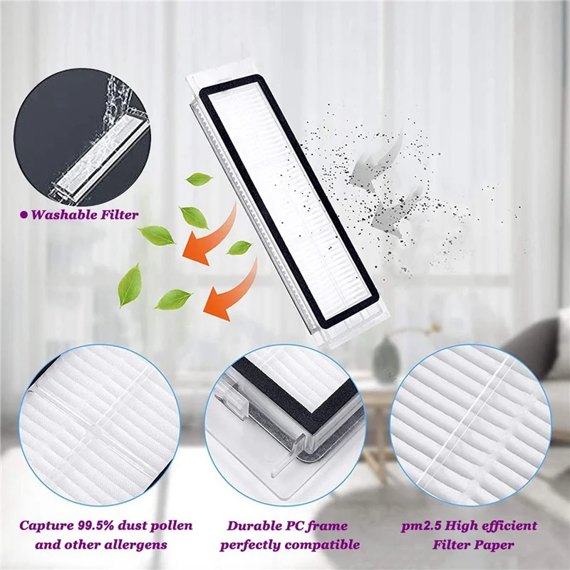 A44T 3 Set Accessories For Xiaomi Roborock S5 Max S6 Max S6 Pure S6 Maxv S50 S51 S55 S60 S65 S5 S6 Vacuum Cleaner