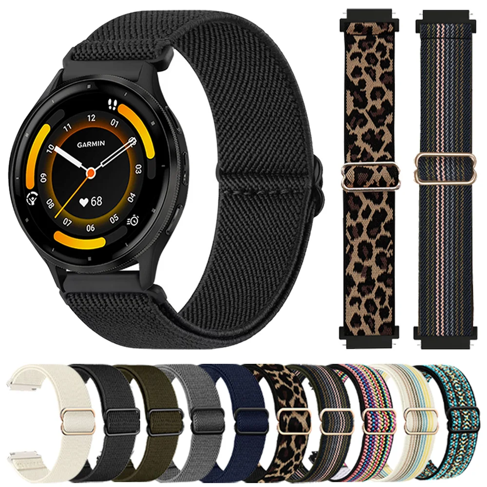 20mm 22mm Watch Strap For Garmin Venu 3 2 Band Forerunner 265 255 Music Vivoactive 4 5 Nylon Braided bracelet For Venu 2 Plus Sq