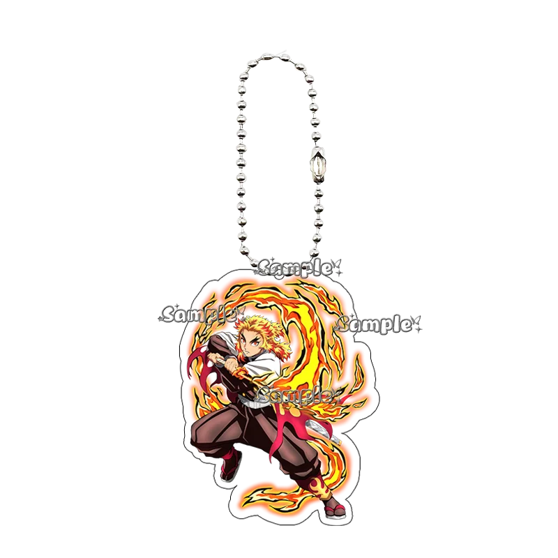 Anime Zenitsu Rengoku Keychain Acrylic Accessory