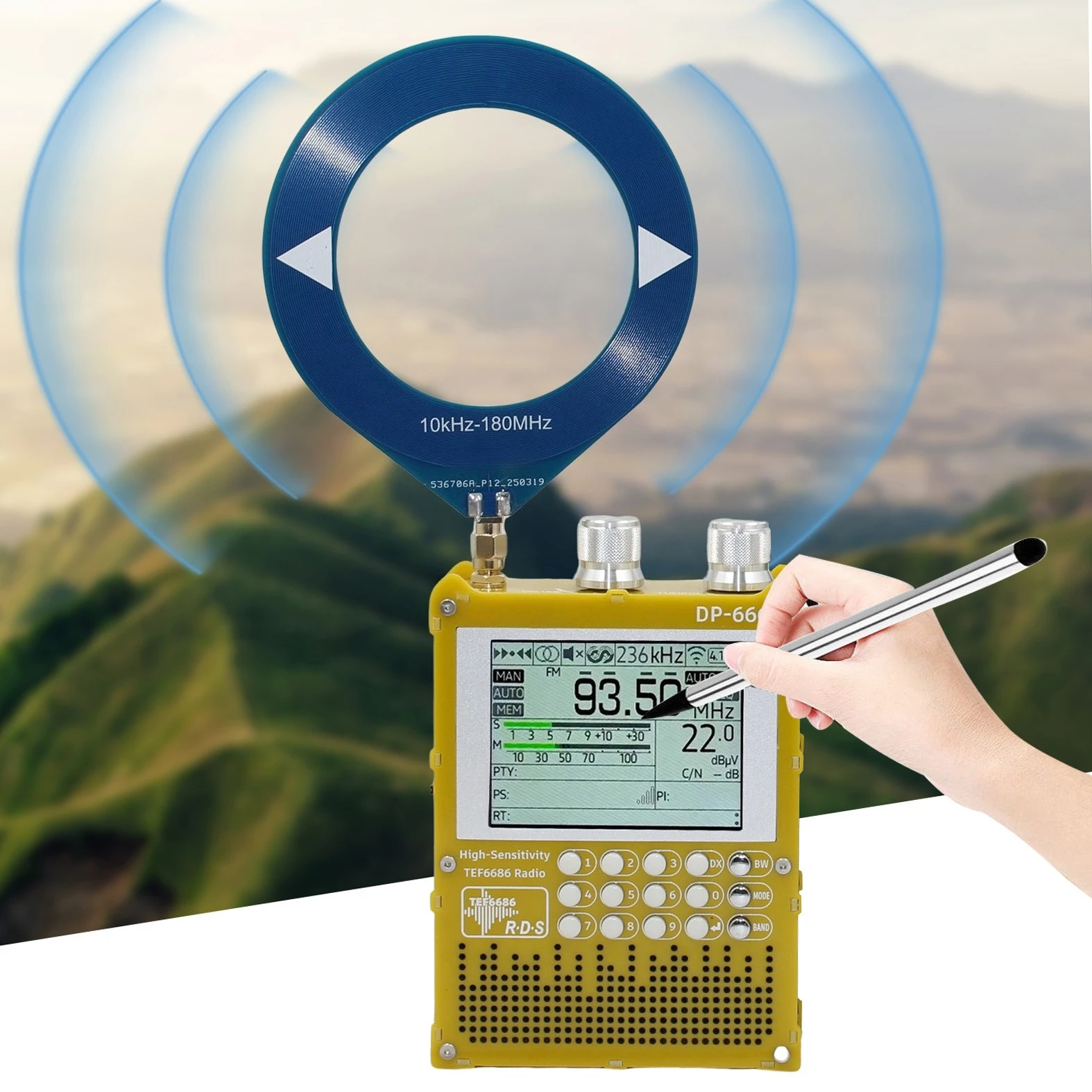 DP-666 TEF6686 DSP Full-Band Radio Receiver, High Sensitivity FM AM SW Digital Tuning Portable Radio