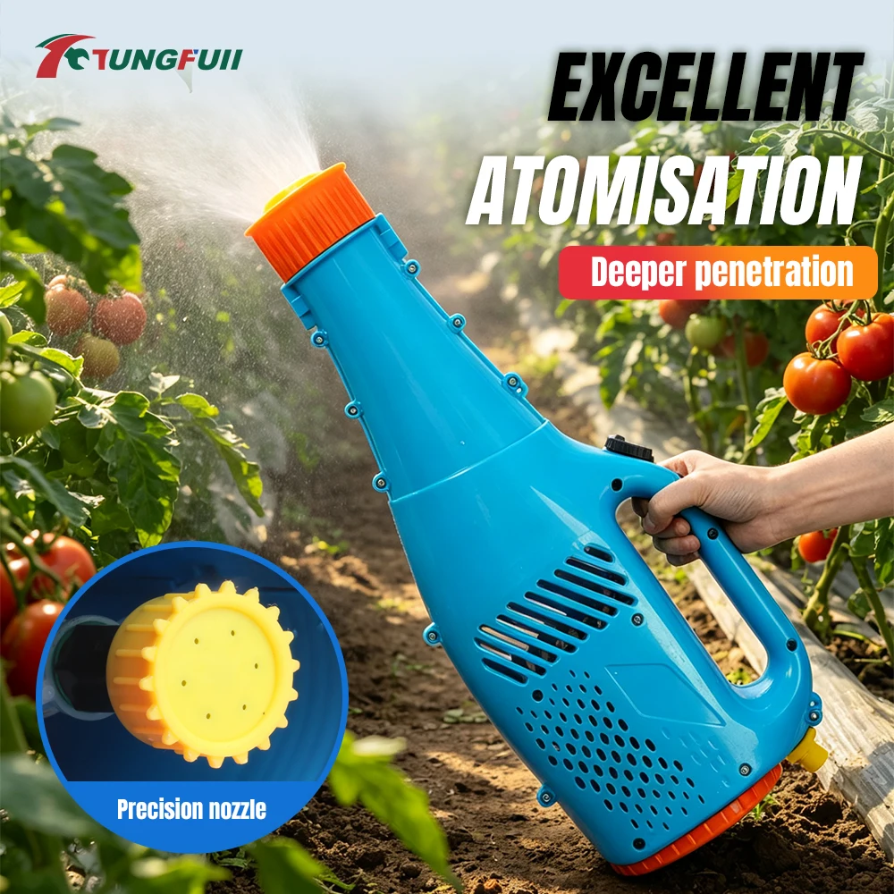 Handheld 12V 70W Electric Air Blower Sprayer 9000RPM Portable Mist Atomizer for Yard Pesticide Spraying Disinfection Greenery
