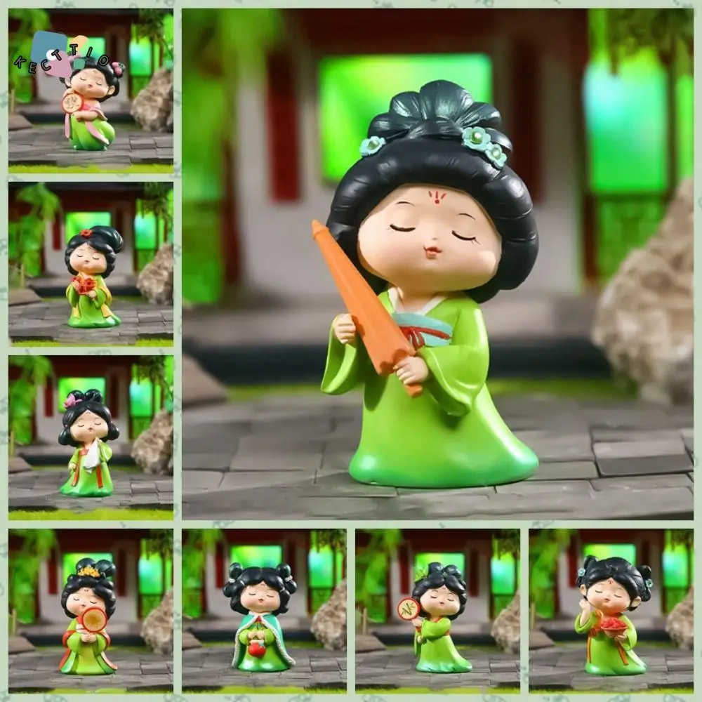 Chinese Style Tang Night Banquet Desktop Doll Decorative Resin Tang Dynasty Doll Ornaments Mini Micro Landscape Ornaments