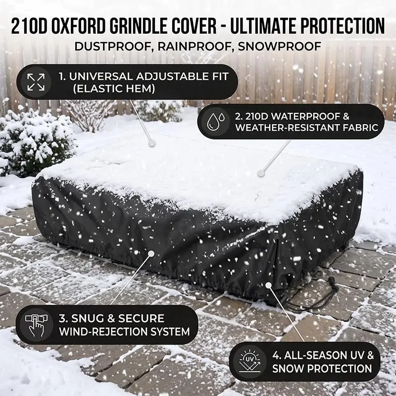 210D Outdoor Pizza Oven Dust Cover Gas Protective Weber Barbecue Grill Portable Conveniency Kitchen Accessories