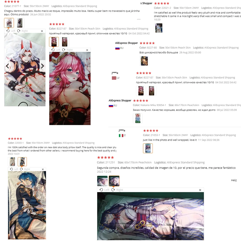 Genshin Impact Yae Miko Anime Dakimakura Otaku Waifu Life Size 2-Side Print Hugging Body Otaku Cushion Pillow Cover