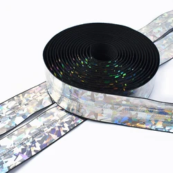 2/5Meters Meetee 5# Reflective Zipper Waterproof Nylon Zippers with Puller Bag Clothes Decoration Zips DIY Sewing Accessories