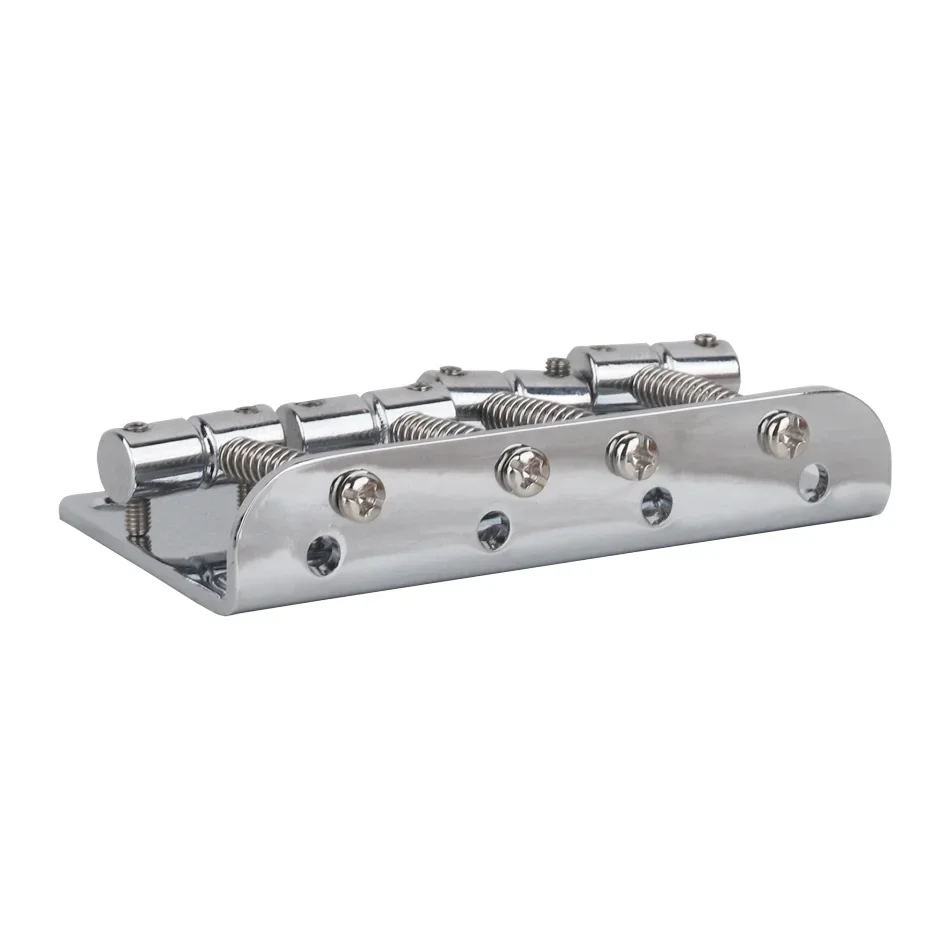Gearlly 4-Saiten-Bassbrücke, Hardtail, feste Brücke mit oberer Beladung, kompatibel mit Jazz Bass und Precision Bass Gitarren, Chromzubehör – Detail 7