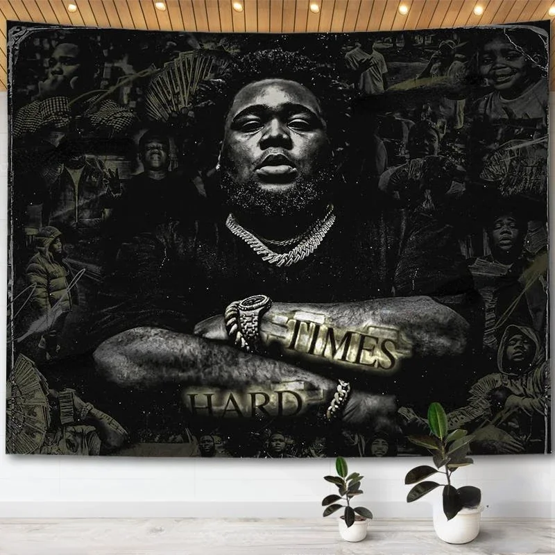 Rod Wave Wall Decor Tapestry Decorative Flag Hip Hop Rapper Soulfly Ablum Poster Room Decoration Aesthetic Tapestries Tapries