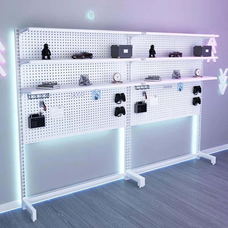 computer desk, storage rack, storage wall, non-punching floor-to-ceiling bookshelf, black 126 * 39 * 195cm