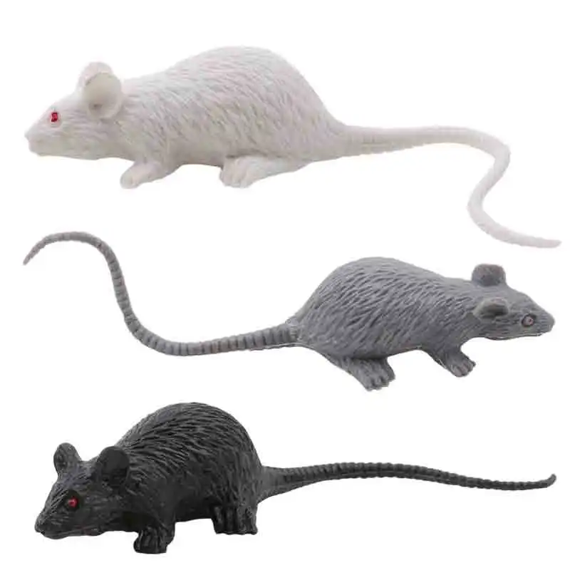 

Fake Small Rat Lifelike Mouse Model Prop Scary Trick Prank Toy Horror Halloween Party Decor Practical Jokes Novelty Funny Toys