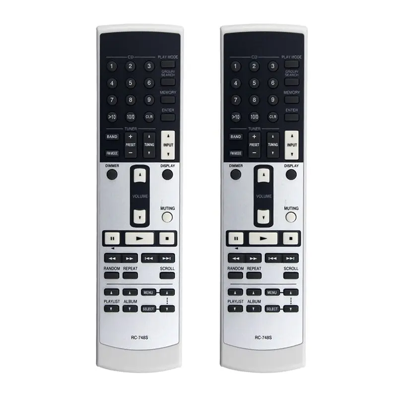 ABKN 2X RC-748S Remote Control Replace for ONKYO CD AV Player A-9377 DX7555 DX9377 A9155