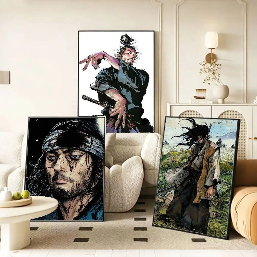 Vagabond Miyamoto M-Musashi  Poster HD Self Adhesive Waterproof Wall Art Ideal for Home Office Dorm Gift