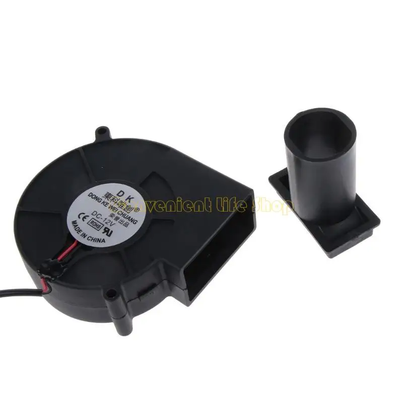 

L1EE 9733 BBQ Blower Fan DC12V 5500R Double Ball Bearing for Barbecue Camping