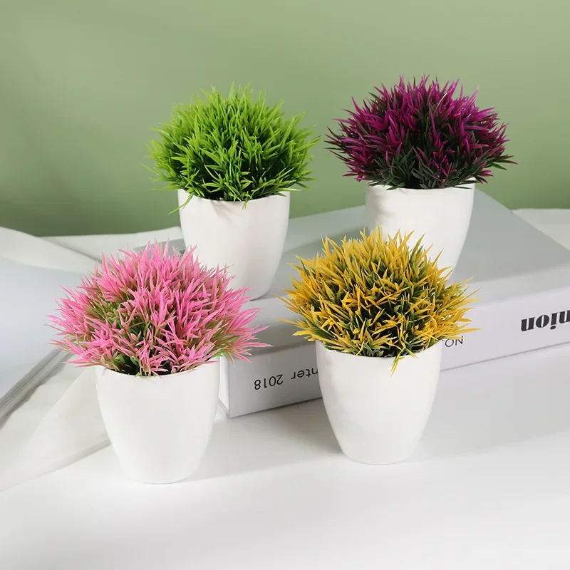 False flower plant home desktop knick knack decorative ornament plastic flower simulation anchovy hemisphere small potted plant