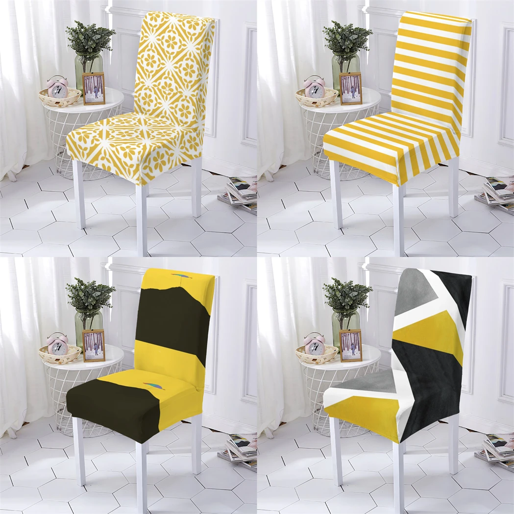 

Geometry Style Cover Of Chair Dining Chairs Covers Stretch Lattice Pattern Chairs Covers Home Spandex Elastic Chair Slipcovers