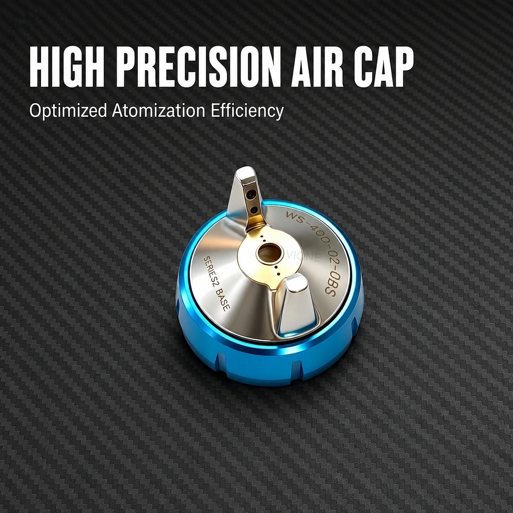 Brand New WS-400-OBS Air Cap, Fluid Needle, and Fluid Nozzle Set Anti-corrosion and anti-rust Compatible with the WS-400-SR2 ser