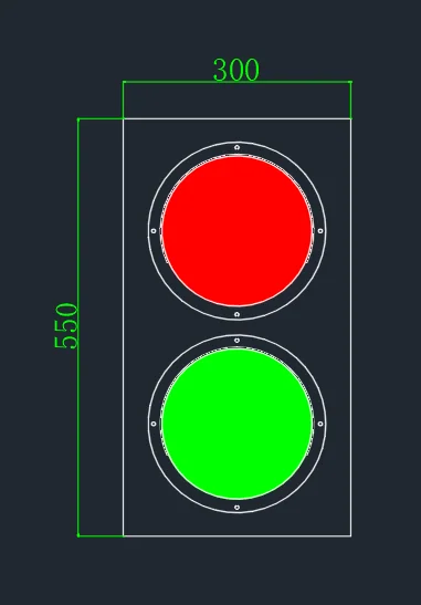 Aluminum housing 200mm /8 inch red green full ball parking lots LED traffic signal light