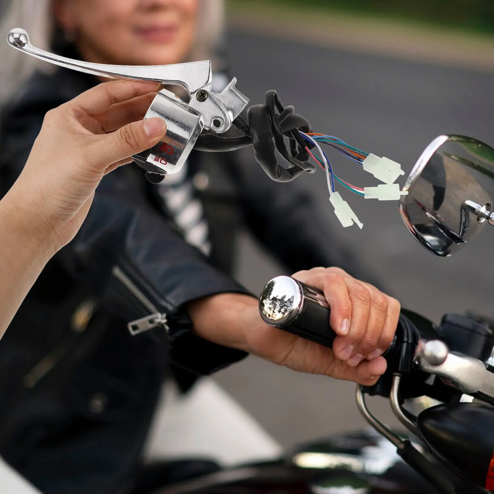 1Pair Motorcycle Clutch Brake Handle Switch Aluminum Multi Function Brake Lever Handlebar for Scooter Motorbike Motocross