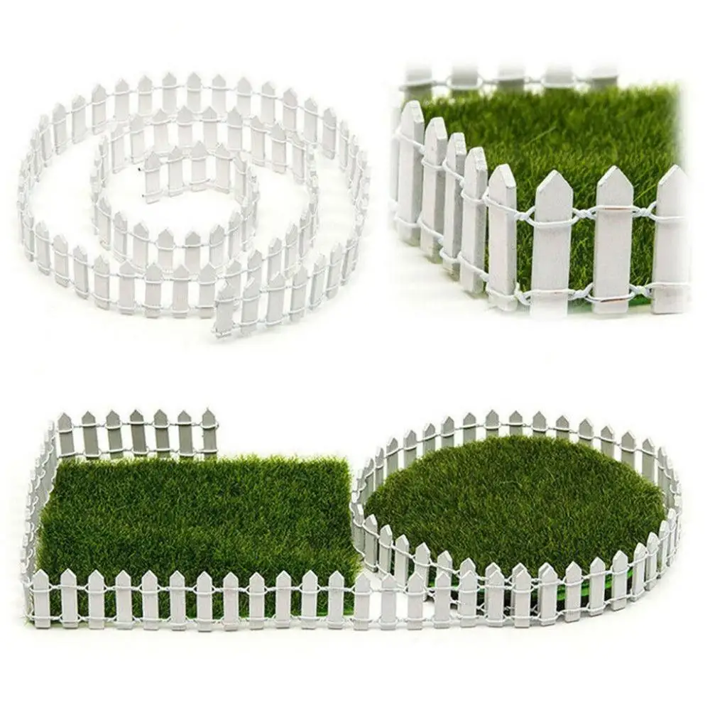 

Landscaping Small Decorative Gardening Garden Decor Miniature Wood Fence Fairy Garden Kit Mini Small Fence Fit For Succulents