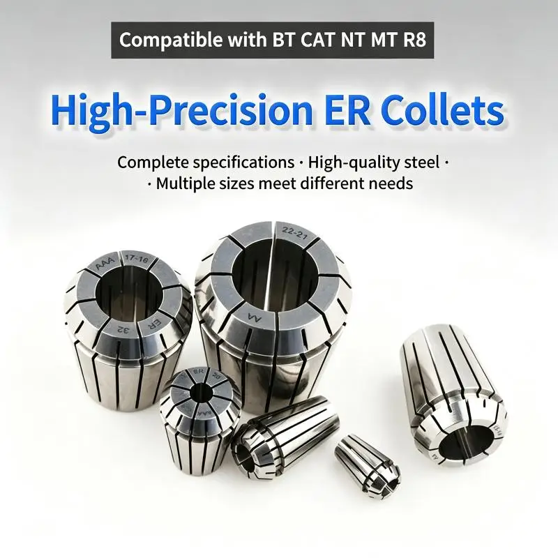 ER20 Spring Collet Chuck 0.008mm Low Runout CNC Milling Tool for Engraving Drilling Lathe Machine Workshop Use