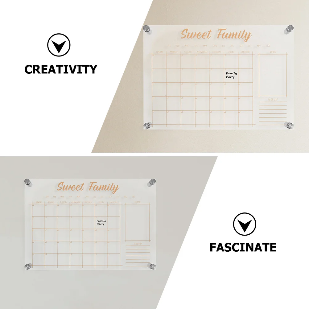 1 مجموعة 1 مجموعة متعددة الوظائف رسالة الاكريليك قابل للمسح ملاحظة المجلس لمكتب المدرسة خطة أسبوعية عرض مجلس القرطاسية القابلة للطباعة #5