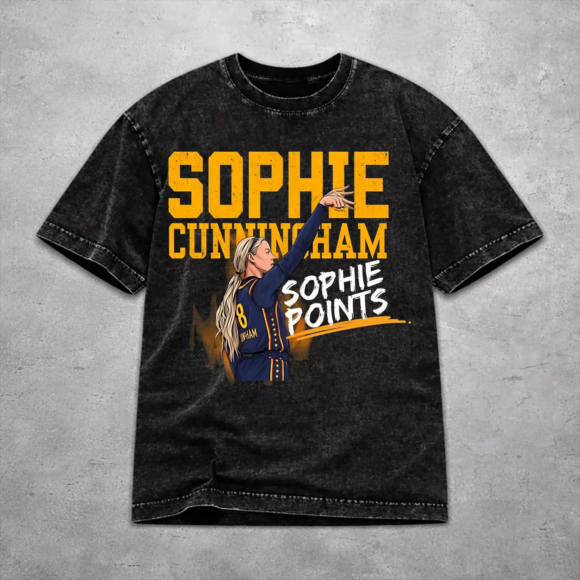 Hip Hop Sophie Cunningham Point Outfit T-Shirts for Men Women  Washed Style Tee Shirt Clothes