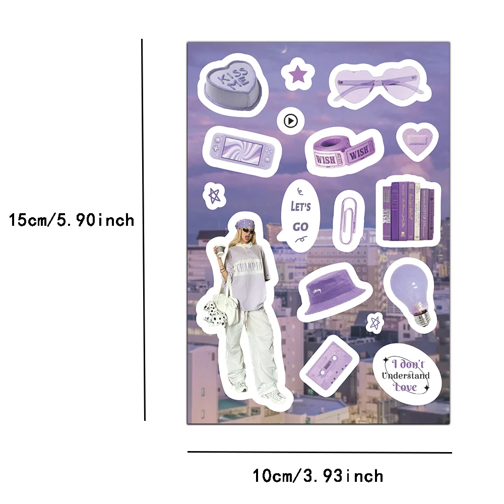 8 cute and Creative Holiday Sweetheart Stickers DIY desktop Stationery Cup Decor Stickers