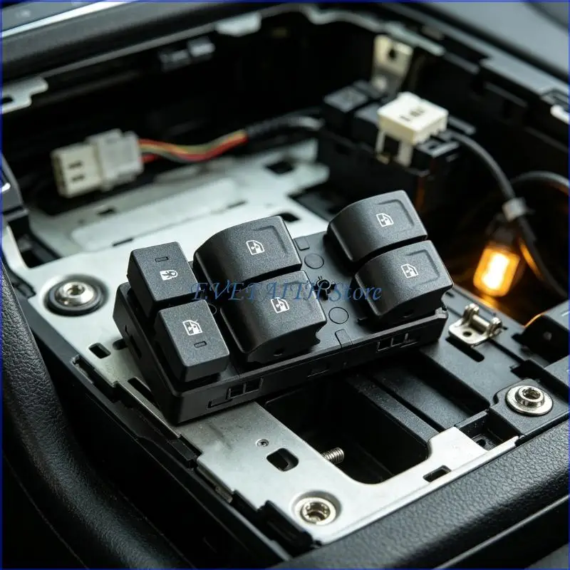 124B Window Button Panel 12V Driver Door Control Unit for Suburban 2015-2018, 23427094 DWS1824 1S15768, Integrated Lock Button