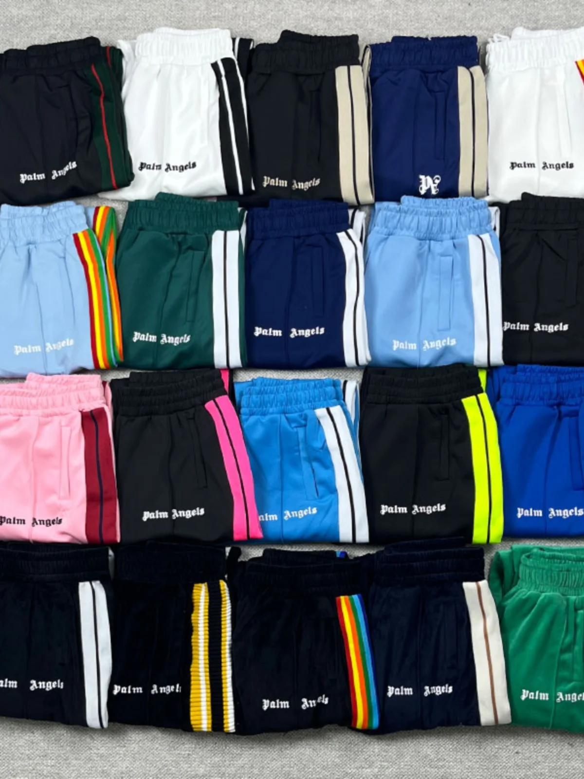 Palm Palm Angel Casual Pants for Men and Women, High Street Straight Pants, Sports Trousers, Color Angels, Rainbow, Spring