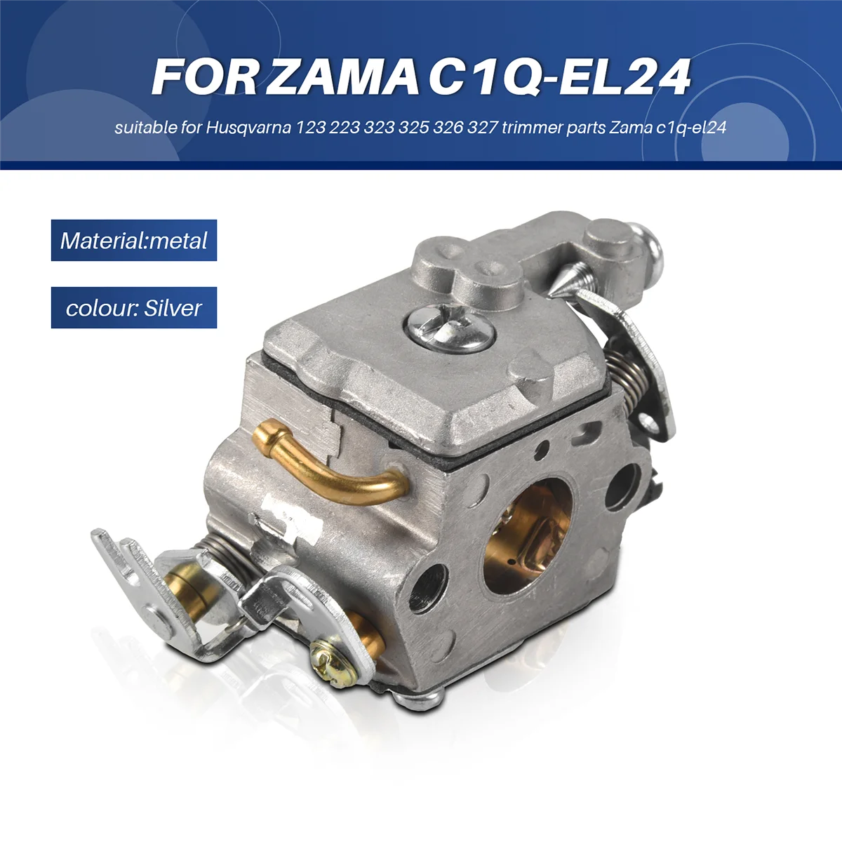 คาร์บูเรเตอร์สําหรับ Husqvarna 123 223 323 325 326 327 ชิ้นส่วนทริมเมอร์สําหรับ Zama C1Q-El24 คาร์บูเรเตอร์