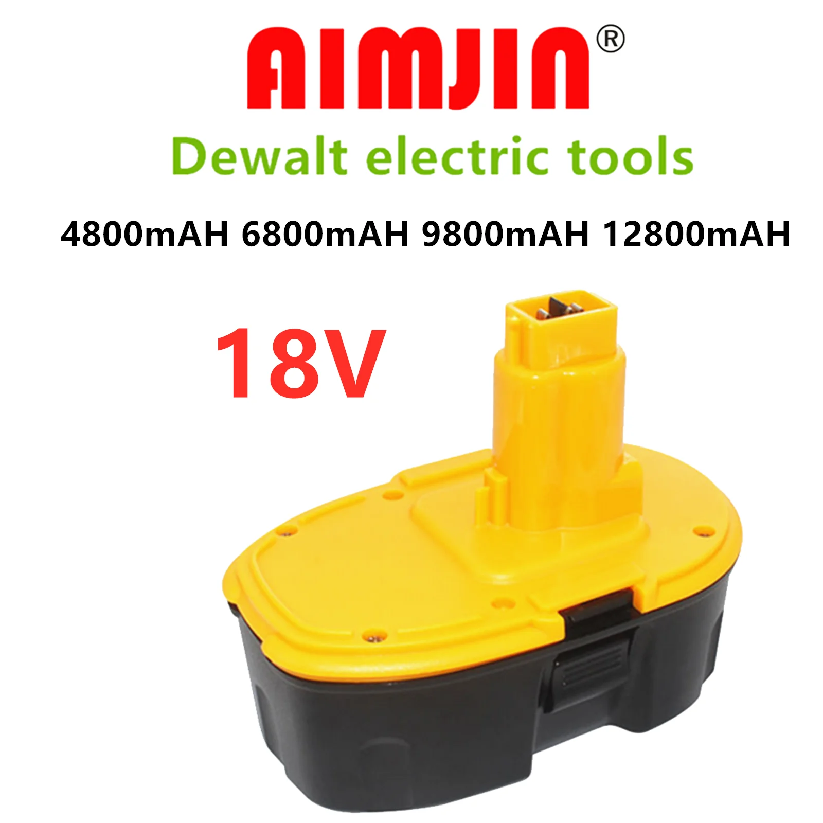 

18V 4.8/6.8/9.8/12.8Ah Ni-MH Power Tool for Dewalt DC9096 DE9039 DE9095 DW9098 DE9503 DW9096 Replacement Battery