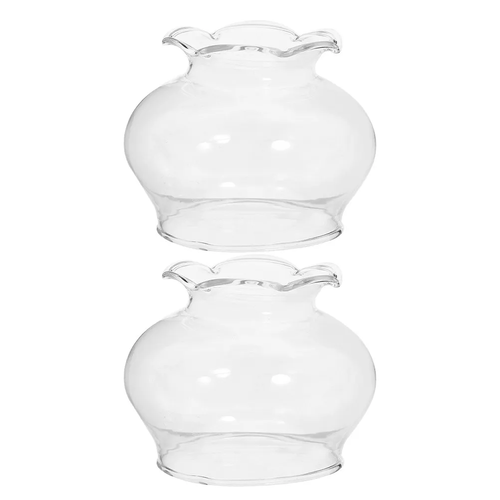 Windproof Oil Lamp Glass Chimney, Thickened Clear Lampshade for Outdoor Indoor Vintage Lamps