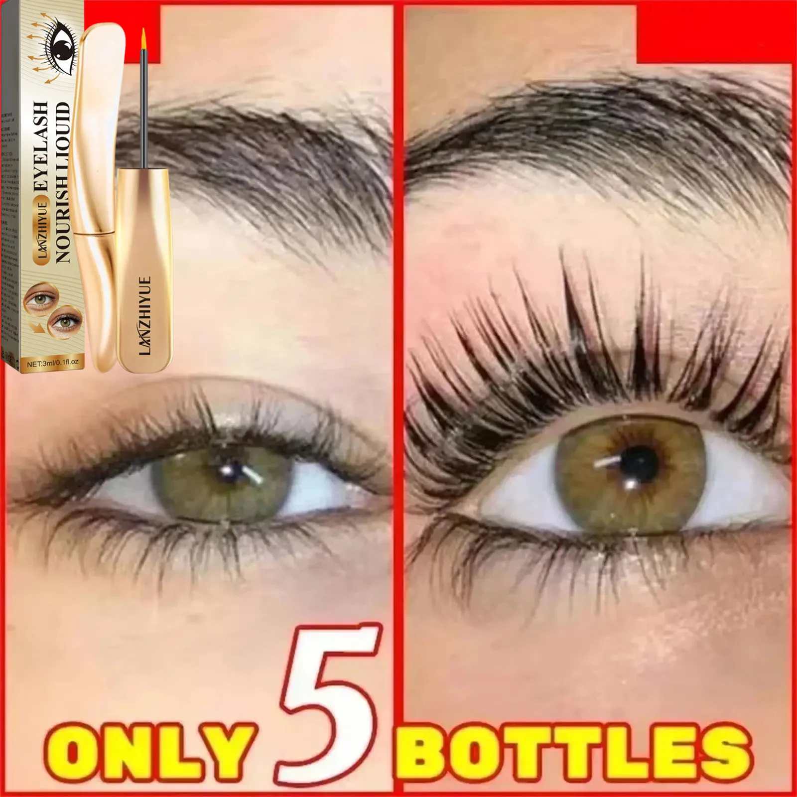 28 Tage schnelles Wimpernwachstumsserum, natürliches Wimpernverstärker, längere, dickere Augenbrauen, Lifting-Augenpflege, vollere Wimpernprodukte