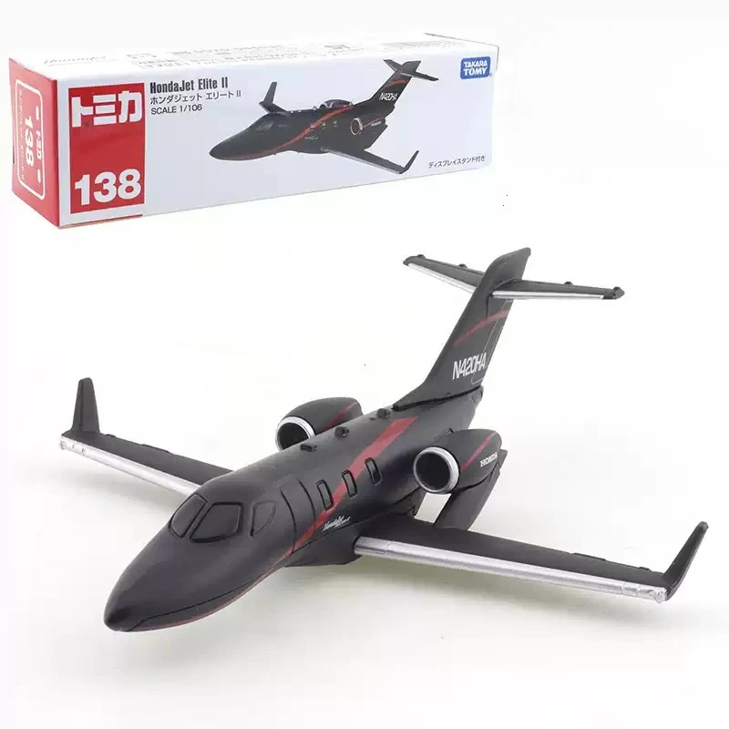 

TAKARA TOMY Long Alloy Simulation Model No 138 Honda Jet Business Aircraft Red White Box Desktop Decoration Gift