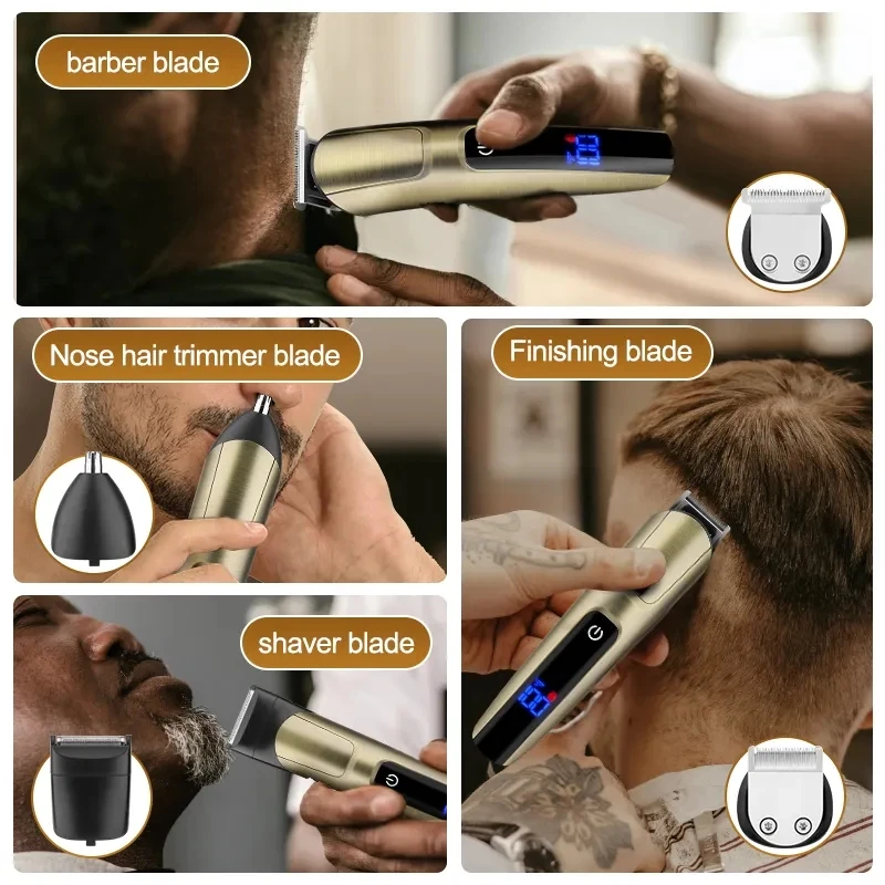 Resuxi 5 in 1 multifunktion ales Pflege set Nasen ohr schneider Micro Man Rasierer elektrische Haars ch neider für Männer Pflege set