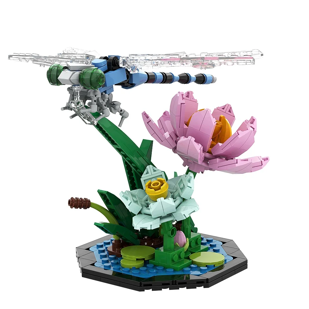 Gobricks moc mundo animal borboleta abelha libélula diy blocos de construção modelo inseto mundo crianças educação tijolos para crianças brinquedos