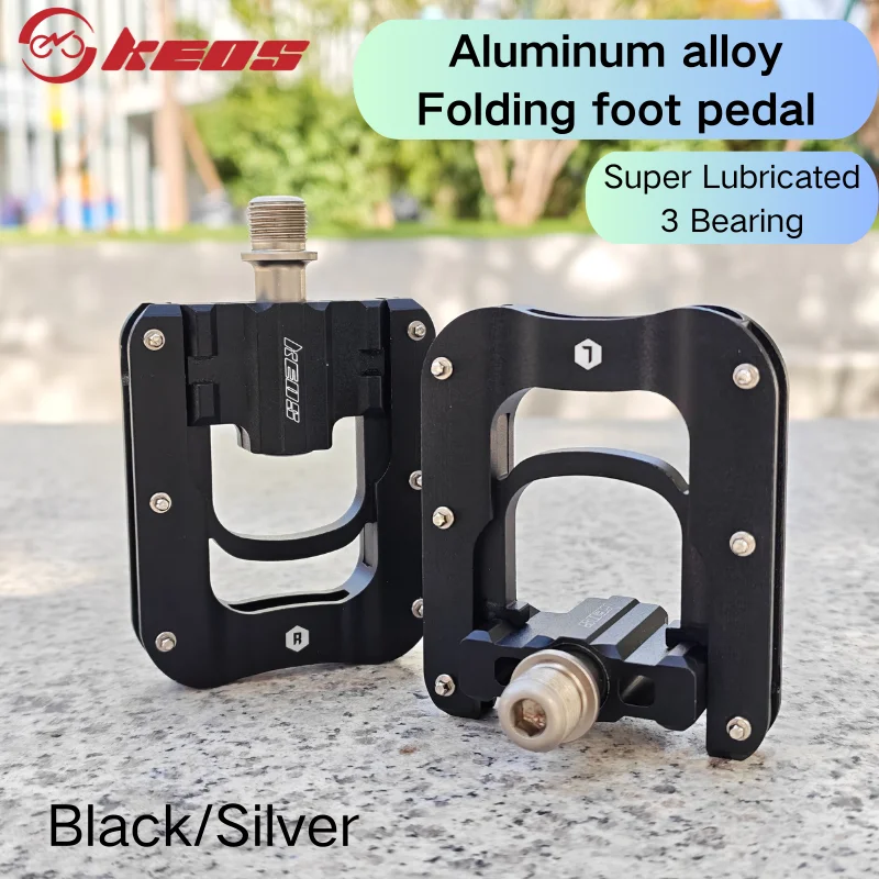 دواسات KEOS قابلة للطي 3 محامل من سبائك الألومنيوم غير قابلة للانزلاق لأجزاء ترقية الدراجة القابلة للطي Brompton P8 / Dahon P8 P10 D5 #1