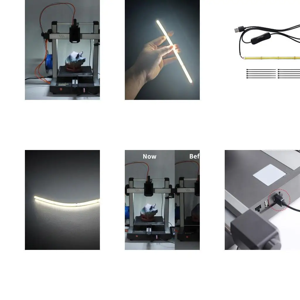 

Y1UB LED Light For 3D Printers USB Connection Led Lighting Lamp High Brightness Quick Installation 200mm